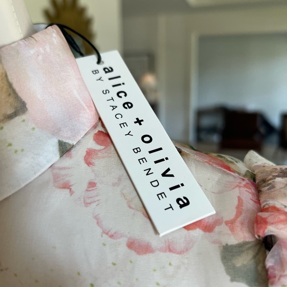 Alice + Olivia Pink and Green Floral Dress - Picture 2 of 4